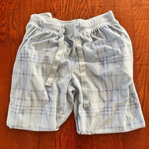 Pastel blue plaid pajama pants